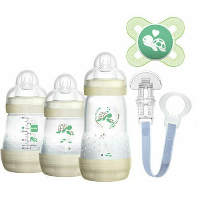 Mam Plastic Baby Bottle Set Welcome To The World Gift Set Anti-colic w –  Medone
